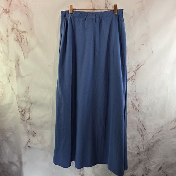 REI Skirt Womens 10 30 Blue Maxi Midi Vintage 90s Nylon Ripstop Morocco Rare HTF - Picture 7 of 16